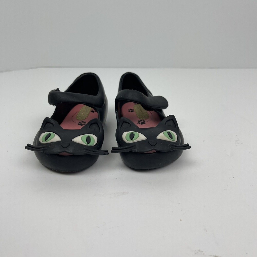 Mini‎ Melissa Black Cat Mary Jane Shoes Toddler Size 5 Halloween Festive
